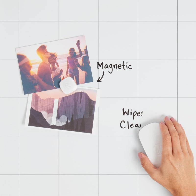 U Brands Square Magnetic Dry Erase Calendar White Board, 14" x 14", Frameless, Includes Marker and Magnet - Image 4